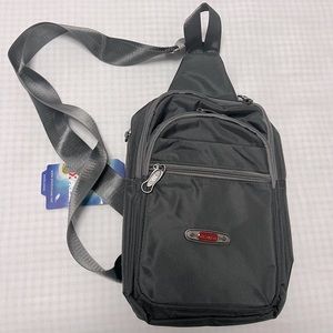 Sling crossbody bag in grey color for men ot women.